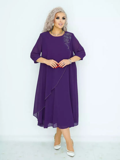✨🌷【S-5XL】Rochie de vară nouă, elegantă, simplă, casual, din șifon respirabil, 2025 