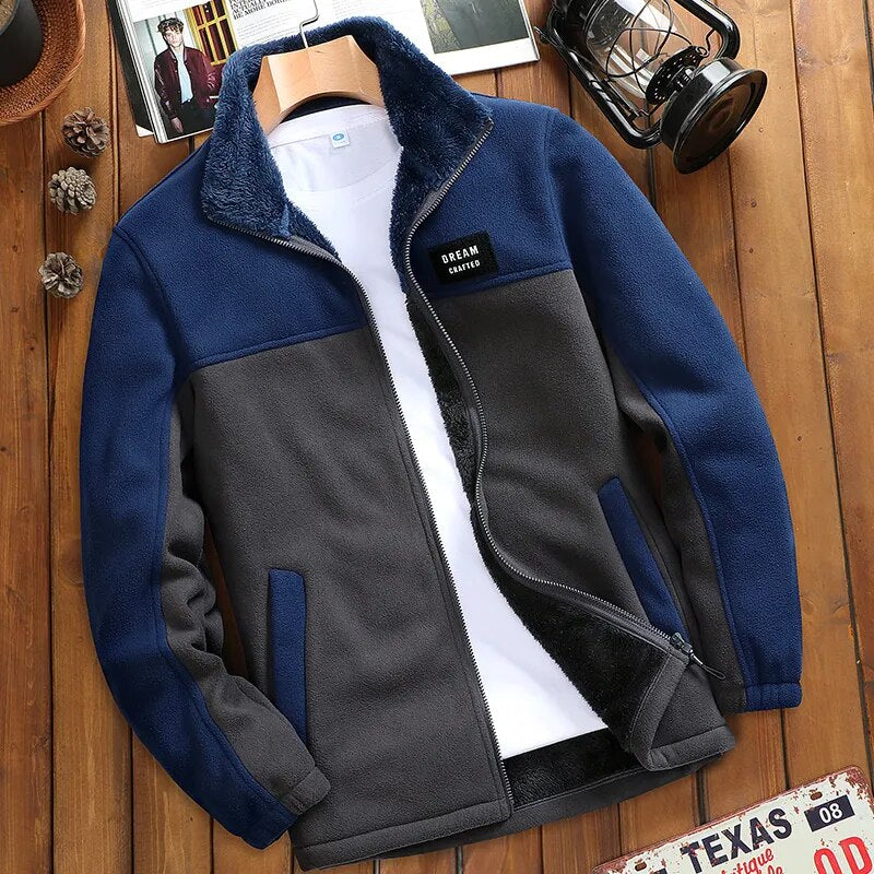 🔥🎉【50% popusta✨】【M-4XL】Novi moderni muški topli vuneni kaput od flisa za jesen i zimu