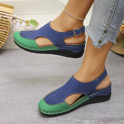 🔥🌈【Tallas 36-43】Nuevas sandalias retro europeas y americanas para mujer - Transpirables y ligeras con correa de hebilla única