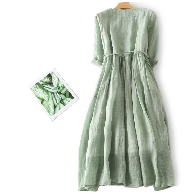 ✨🌷【M-2XL】Nova ljetna modna elegantna ležerna duga haljina od pamuka i lana