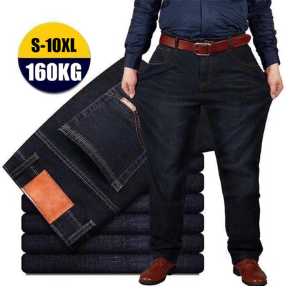 👖😎【50% zniżki🔥】【45-160 kg】💕🔥 Męskie jeansy casualowe z elastyczną podeszwą w dużym rozmiarze - luźne i wygodne