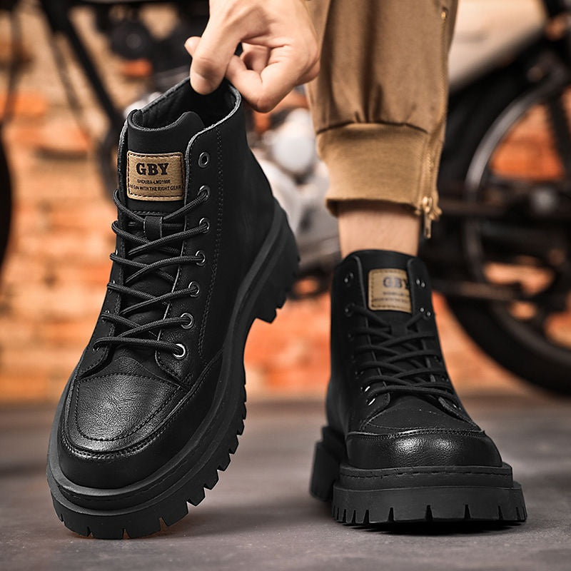 ✨⛄【39-44】🔥🍁Nowe retro męskie buty na obcasie, jesień i zima, w stylu retro brytyjskim