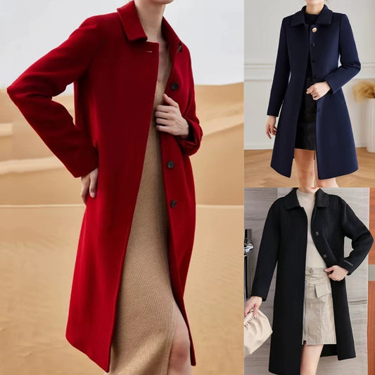 🔥⛄【Gorąca sprzedaż】✨【S-4XL】2025 Nowy damski wełniany płaszcz o średniej długości, niezbędny element garderoby na jesień/zimę