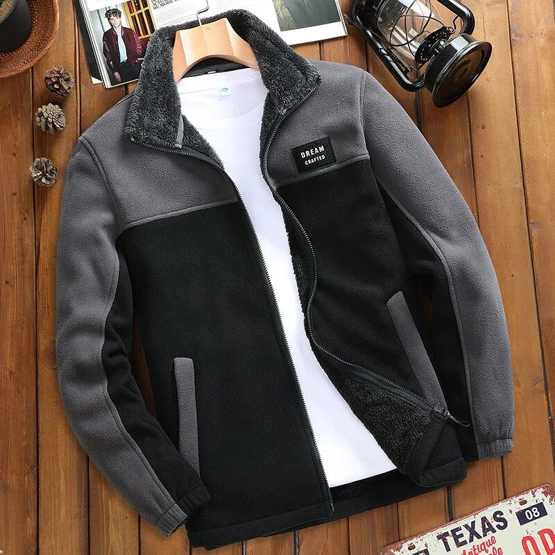 🔥🎉【50% popusta✨】【M-4XL】Novi moderni muški topli vuneni kaput od flisa za jesen i zimu