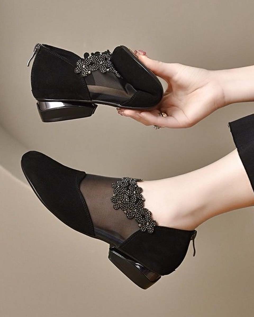 🔥🌷【35-41】✨🍁Есенни и зимни нови модни елегантни обувки на нисък ток за жени с меки подметки