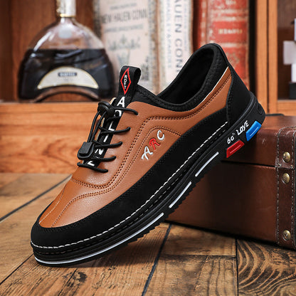 💯🔥【39-48】Pánská ležérní obuv do práce je vyrobena z nepromokavé a skvrnám odolné kůže s měkkou podrážkou pro pohodlné nošení.