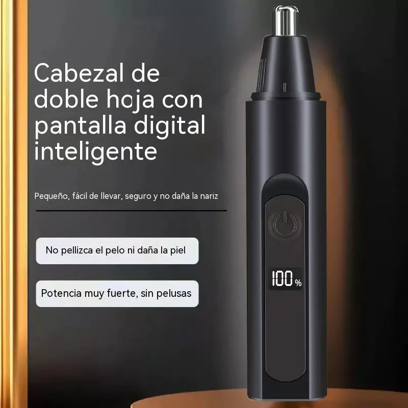🎉✨Recortadora profesional de vello nasal y de orejas con pantalla LED, un regalo de viaje indoloro.