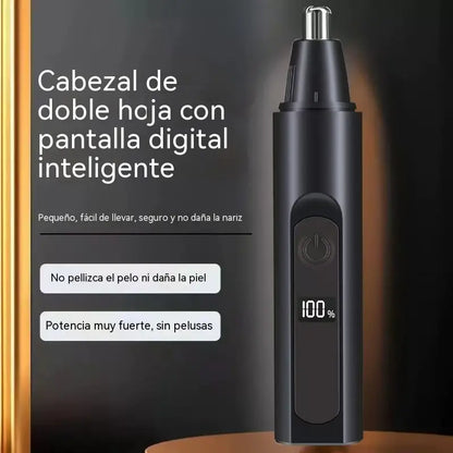 🎉✨Recortadora profesional de vello nasal y de orejas con pantalla LED, un regalo de viaje indoloro.