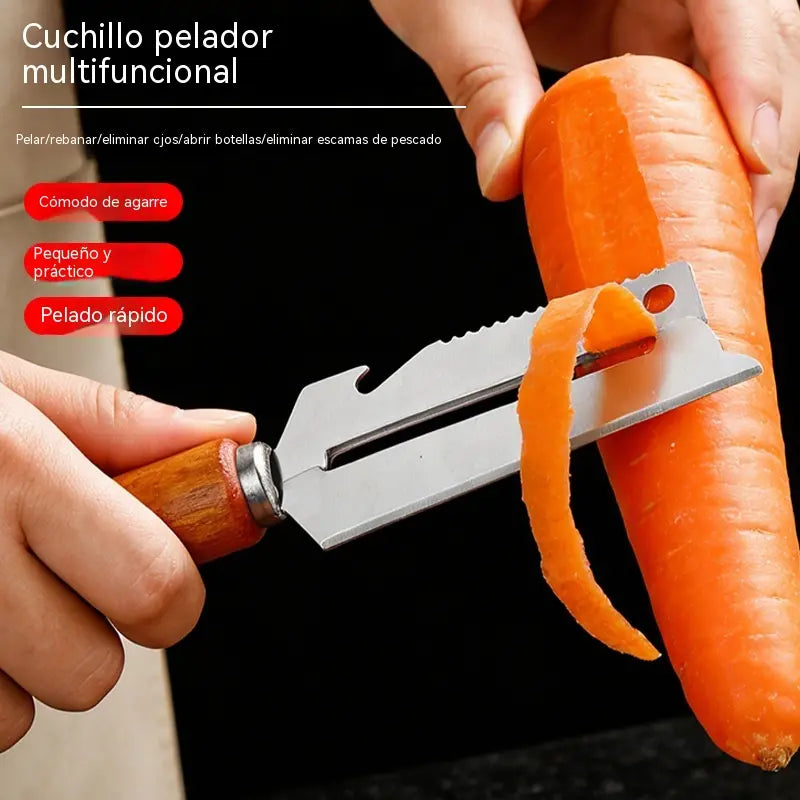 ✨🎉【Compra uno y llévate otro gratis】Pelador multifuncional de acero inoxidable