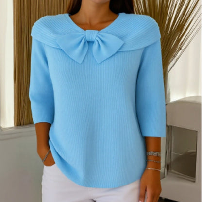 🔥🌈【Gorący przedmiot】【S-5XL】Nowy elegancki damski top w stylu francuskim z długim rękawem i cienką dzianinową podstawą