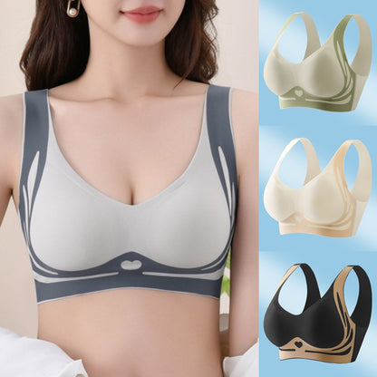 ✨🌷【4 sztuk】【40-85 kg】Wygodny, oddychający, bezfiszbinowy, bezszwowy biustonosz