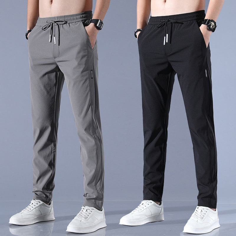 ✨🏄‍♂️【M-5XL】🔥Nuevos pantalones elásticos casuales de seda de hielo de verano para hombre, cómodos y frescos