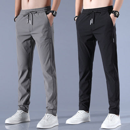 ✨🏄‍♂️【M-5XL】🔥Nuevos pantalones elásticos casuales de seda de hielo de verano para hombre, cómodos y frescos