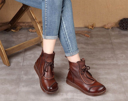 🔥✨【35-40】🌷👢Novedades 2025 Reserva a principios de otoño🎉 Botas vintage de mujer de piel suave