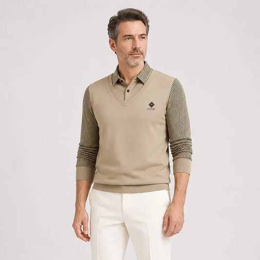 【M-4XL】Nové pánske zimné polo tričko s klopou a flísovou podšívkou - jednoduché a pohodlné