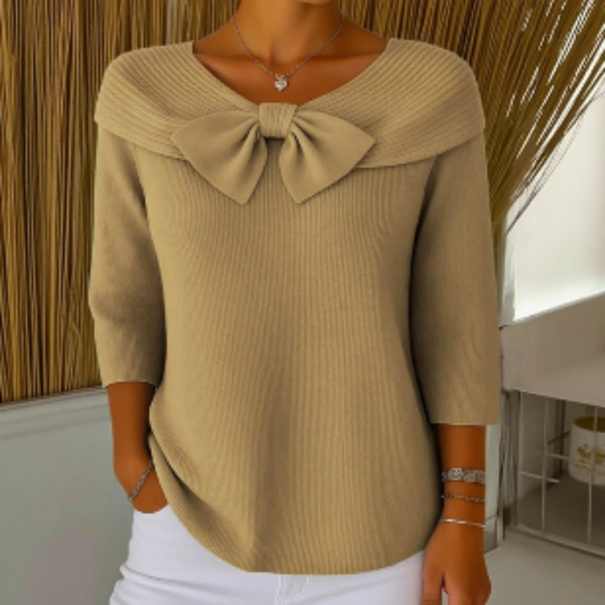 🔥🌈【Gorący przedmiot】【S-5XL】Nowy elegancki damski top w stylu francuskim z długim rękawem i cienką dzianinową podstawą