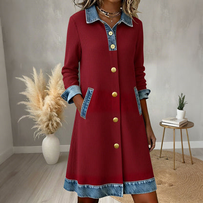 👗 HIT! Sukienka z weluru i dżinsu - Łączymy styl i wygodę! Uniwersalny design na każdą okazję! ✨