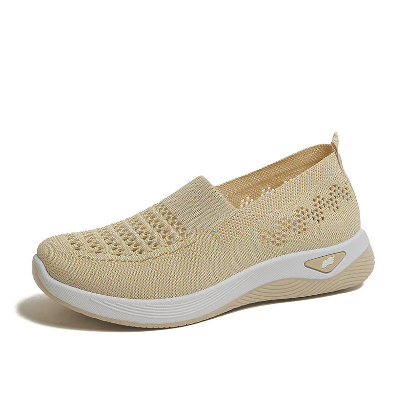 🔥🥿【35-43】✨Нови дамски плетени дишащи ежедневни обувки, неплъзгащи се, плоски, меки обувки.