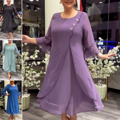✨🌷【S-5XL】【40-120 kg】Nuevo vestido de gasa de alta calidad 2026 - Elegante y fluido