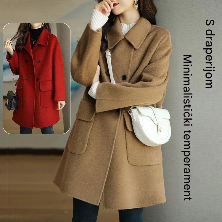 ✨🍂【Jesenski novi🔥】【M-2XL】Novi, moderan i svestran kaput od kašmira i vune s dvije strane