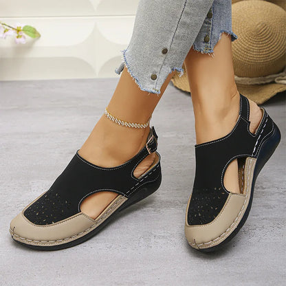 🔥🌈【Tallas 36-43】Nuevas sandalias retro europeas y americanas para mujer - Transpirables y ligeras con correa de hebilla única