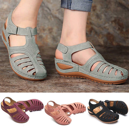 🔥✨【Reducere 45%🔥】【34-43】Sandale de damă cu toc oblic, respirabile, stil nou de vară 2025, la modă, casual, versatile 