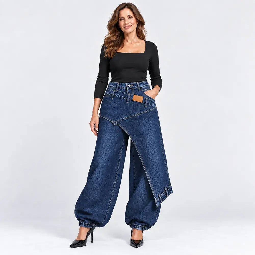 👖【XS-3XL】Moderne i udobne traperice širokih nogavica ✨💞