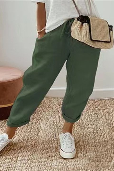 🌿🌈【S-3XL】Pantaloni noi de vară pentru femei, confortabili și respirabili, din bumbac și in, disponibili în mai multe culori. 
