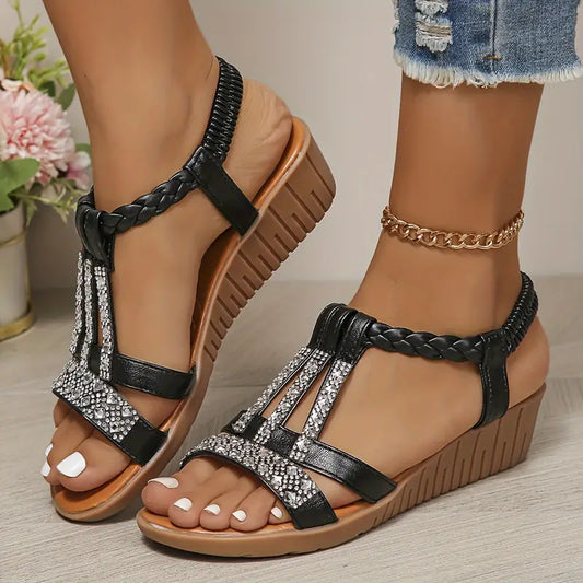 🌈🌿【🔥Ljetno rasprodaja】👡【34-43】Moderne i elegantne ženske sandale s blistavim cirkonima