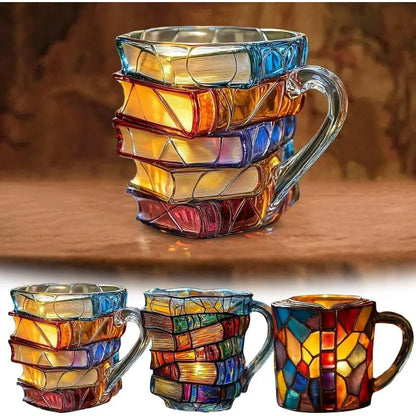📚 🥤【Kupte jeden, druhý dostanete zdarma】3D malovaný hrnek na kávu ve tvaru knihy