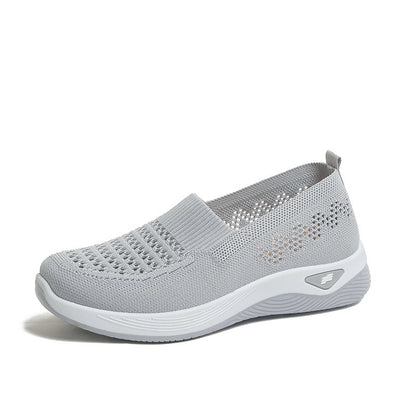 🔥🥿【35-43】✨Нови дамски плетени дишащи ежедневни обувки, неплъзгащи се, плоски, меки обувки.