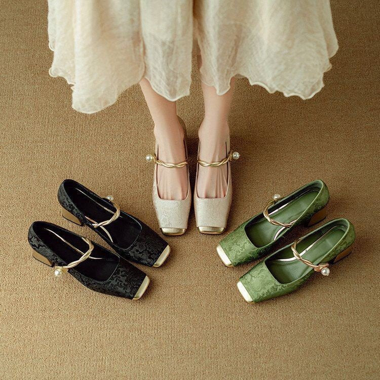 💕🌈【35-40】✨Ženske cipele Mary Jane, s retro uzorkom i izvezenim cvijećem, moderne, ljeto 2025.👡