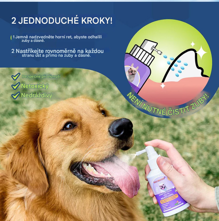 🐶🐱【Sigur și prietenos🔥】【Cumpără unul, primești unul gratuit🔥】Spray deodorant pentru curățarea dinților câinilor și pisicilor🐾 