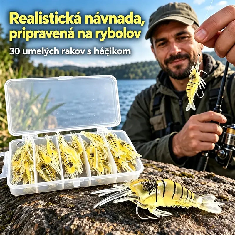 ⏰ ✨ Bionická mäkká návnada na krevety | Realistická a obratná, odolná voči roztrhnutiu a trvácna 🎣
