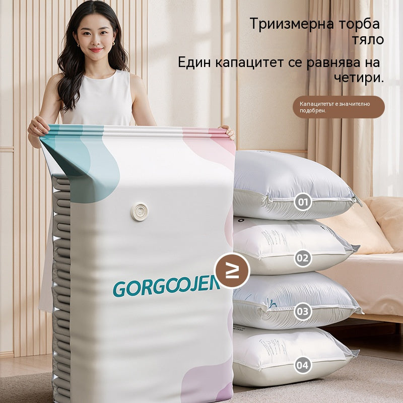 🧳 5 броя за 25 евро 💨 Голяма, компресируема вакуумна торбичка за съхранение: не е необходима помпа, херметична и идеална за пестене на място в куфари и у дома ✈️