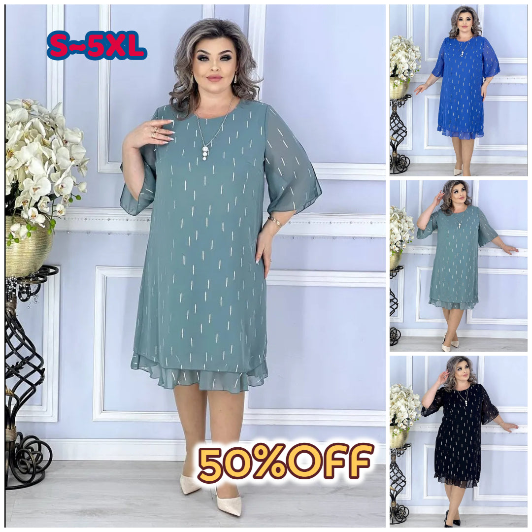 Reducere 50% [Ofertă specială de vară ✨🔥] Stil nou 2025 💖 [S-5XL] Rochie de vară elegantă, lejară, confortabilă și la modă 