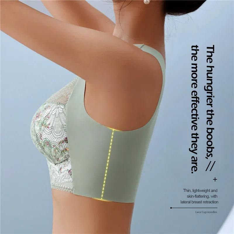 💕🎁【40kg-100kg】Sujetador con estampado de seda helada, transpirable y cómodo