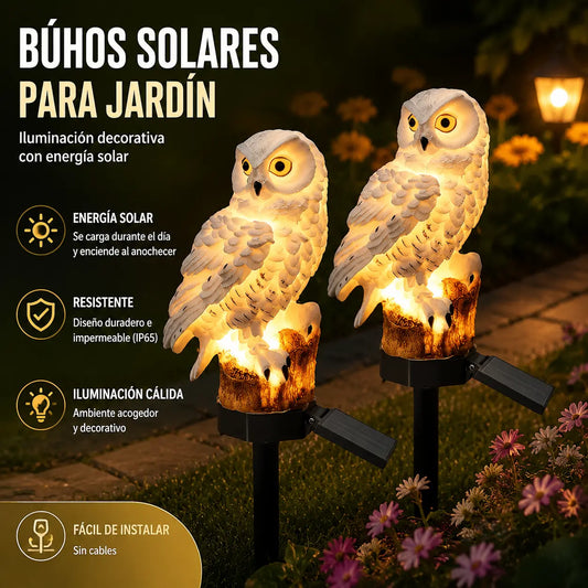 ✨🦉 Nuevas luces solares para exteriores: Diseños de animales adorables para decorar tu jardín y patio.