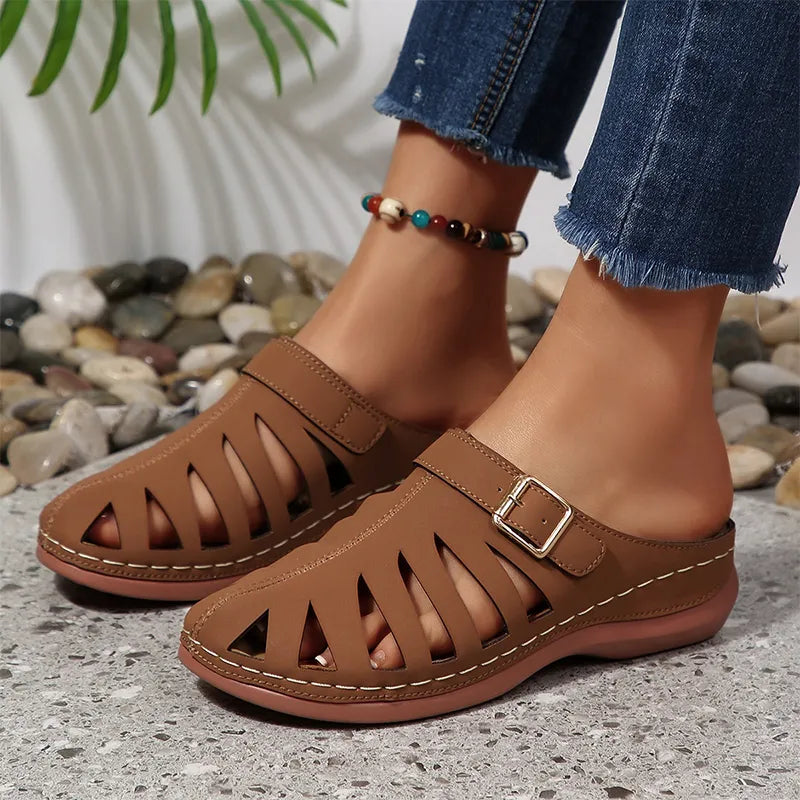 ☀️✨【Tallas 36-43】Sandalias de verano para mujer - Diseño calado, cierre de velcro