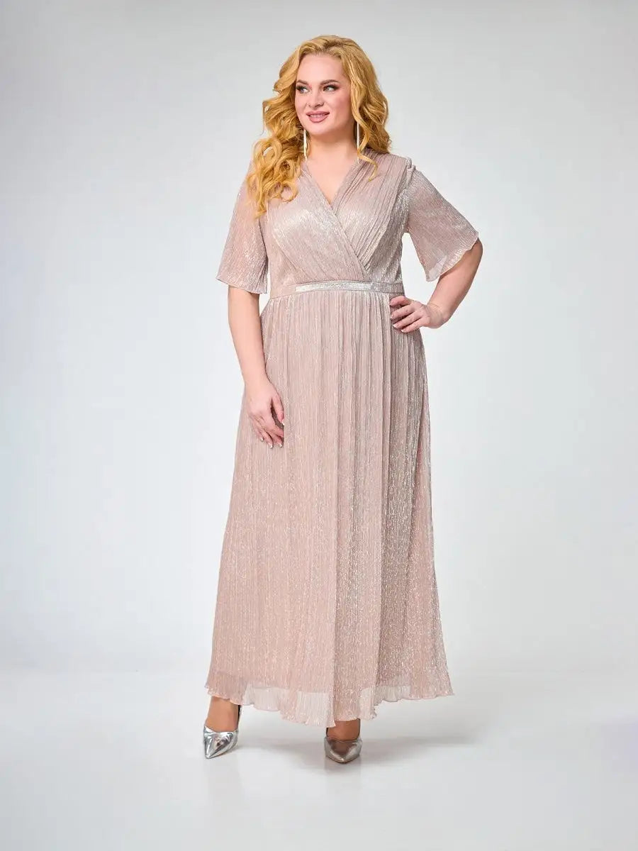 🌷💕【S-5XL】2025 Lato Nowa Moda Elegancka Długa Sukienka z Dekoltem w Serek