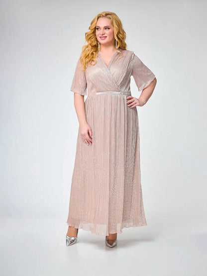 🌷💕【S-5XL】2025 Lato Nowa Moda Elegancka Długa Sukienka z Dekoltem w Serek