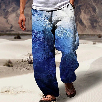 ✨👖【🌈Ograničene zalihe】 【S-6XL】😍 Muške uske pamučne i lanene hlače velikog broja, ležerni, široki boemski stil 