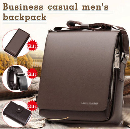 🔥👜【Vremenski ograničeno 50% popusta】Muška poslovna torba za rame, set od četiri dijela