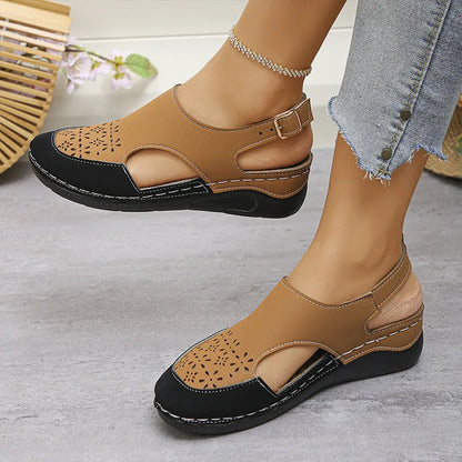 🔥🌈【Tallas 36-43】Nuevas sandalias retro europeas y americanas para mujer - Transpirables y ligeras con correa de hebilla única