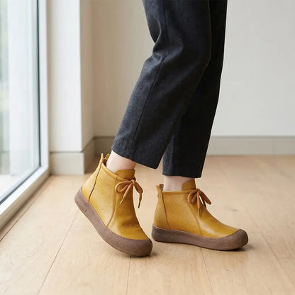 ✨【Veľkosti 35–40】Dámske zateplené členkové topánky z pravej kože – šnurovací model, dostupné v niekoľkých farbách🥰