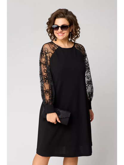 【S-5XL】2026 zimní nová móda vysoce kvalitní elegantní retro krajkové šaty