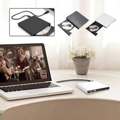 📢📢50% отстъпка! 💿💻 Външно CD/DVD устройство – Plug & Play, преносимо и съвместимо с Mac/Windows