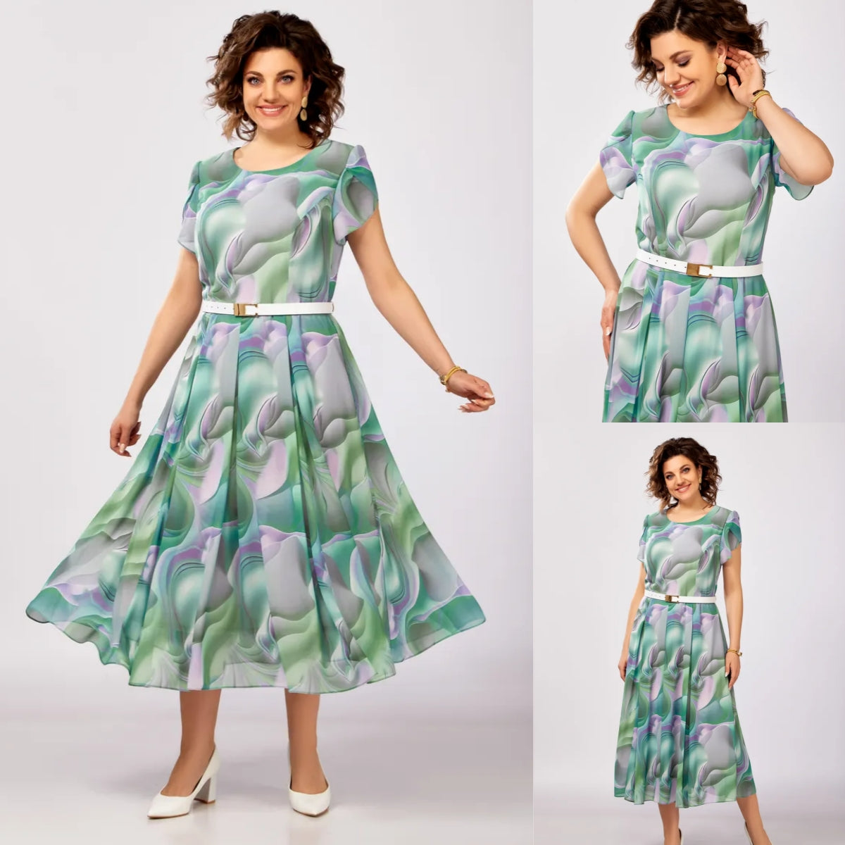 🔥🥰【Oferte speciale de vară】【S-5XL】Rochie nouă, elegantă, din șifon de înaltă calitate 