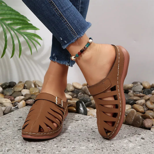☀️✨【Tallas 36-43】Sandalias de verano para mujer - Diseño calado, cierre de velcro