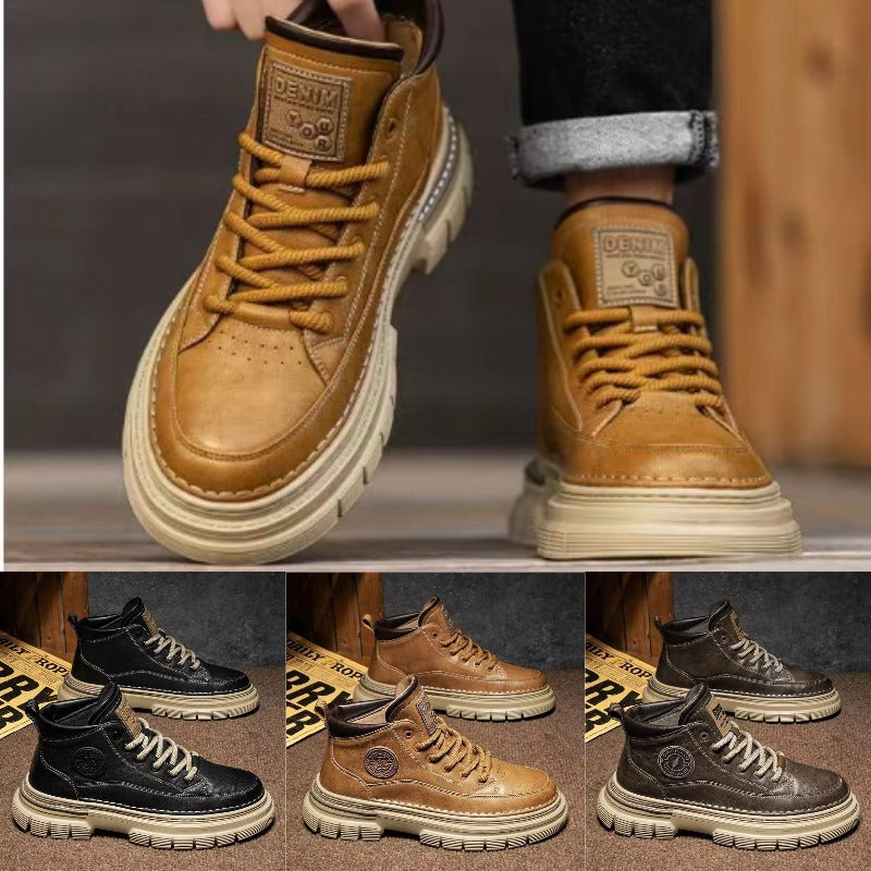 🍁⛄【39-44】✨Νέες ρετρό ανδρικές μπότες Martin με ψηλό τακούνι για το φθινόπωρο και τον χειμώνα, σε ρετρό βρετανικό στυλ